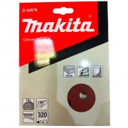 Makita D-54570 Диск шлифовальный 8 отв.коричневый D125 мм, A320, 10 шт.